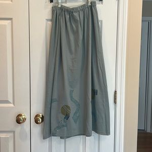 Vintage Blue Fish Hand Painted Skirt